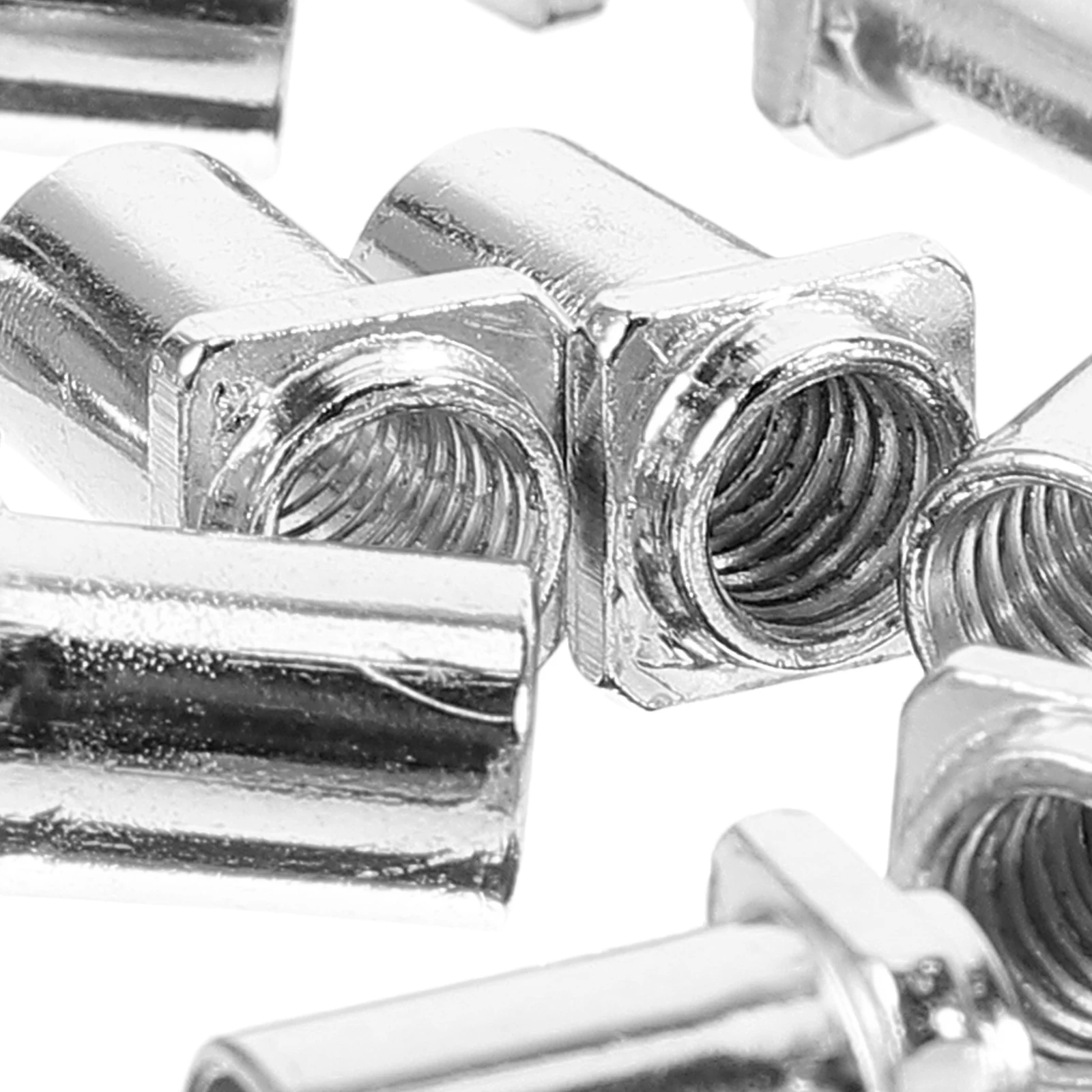 

20Pcs Silver Drum Swivel Nuts M5 Replacement Lug Accessories Drum Hardware Parts