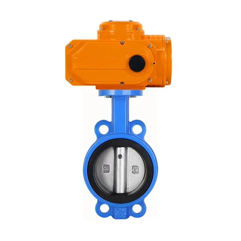 

Dn100 PN16 4-дюймовый автоматический приводной дроссельный клапан вафельного типа воздуховодный железный электрический моторизованный дроссельный клапан