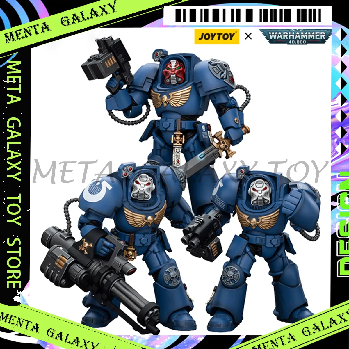 JOYTOY Warhammer 40K 1/18 Anime Figurine Ultramarines Action Figure Terminator Squad Gk Model Collectible Statue Decor Toys Gift