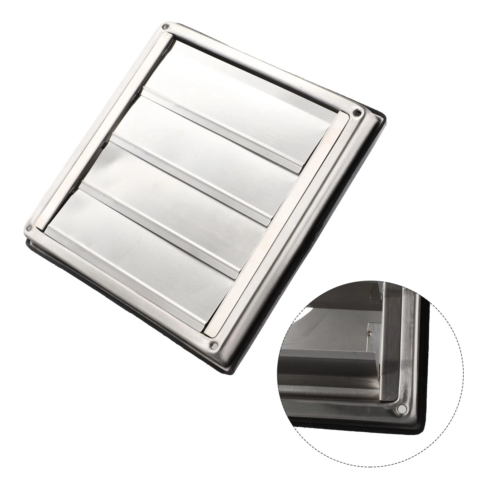 100/125/150mm Stainless Steel Air Vent Duct Grill Air Outlet Windproof Rainproof Bathroom Gravity Wall Vent Grille