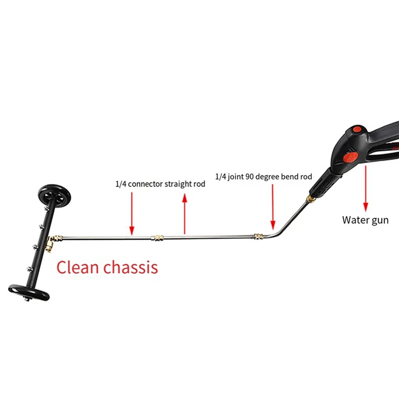 

J1UL1N Undercarriage Cleaner High Pressure Washer 4000Psi 16 Inch Car Chassis Road Surface