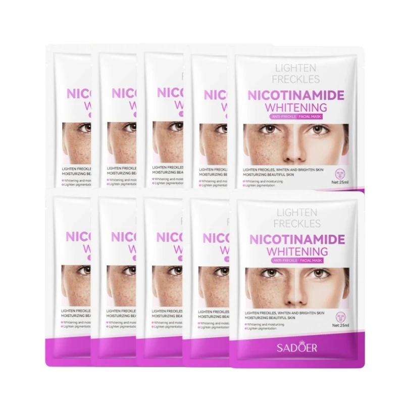 5/10pcs Niacinamide Beauty Health Face Mask Shrink Pores Remove Darkspots Moisturizing Hydrating Nourishing Facial Peel Mask