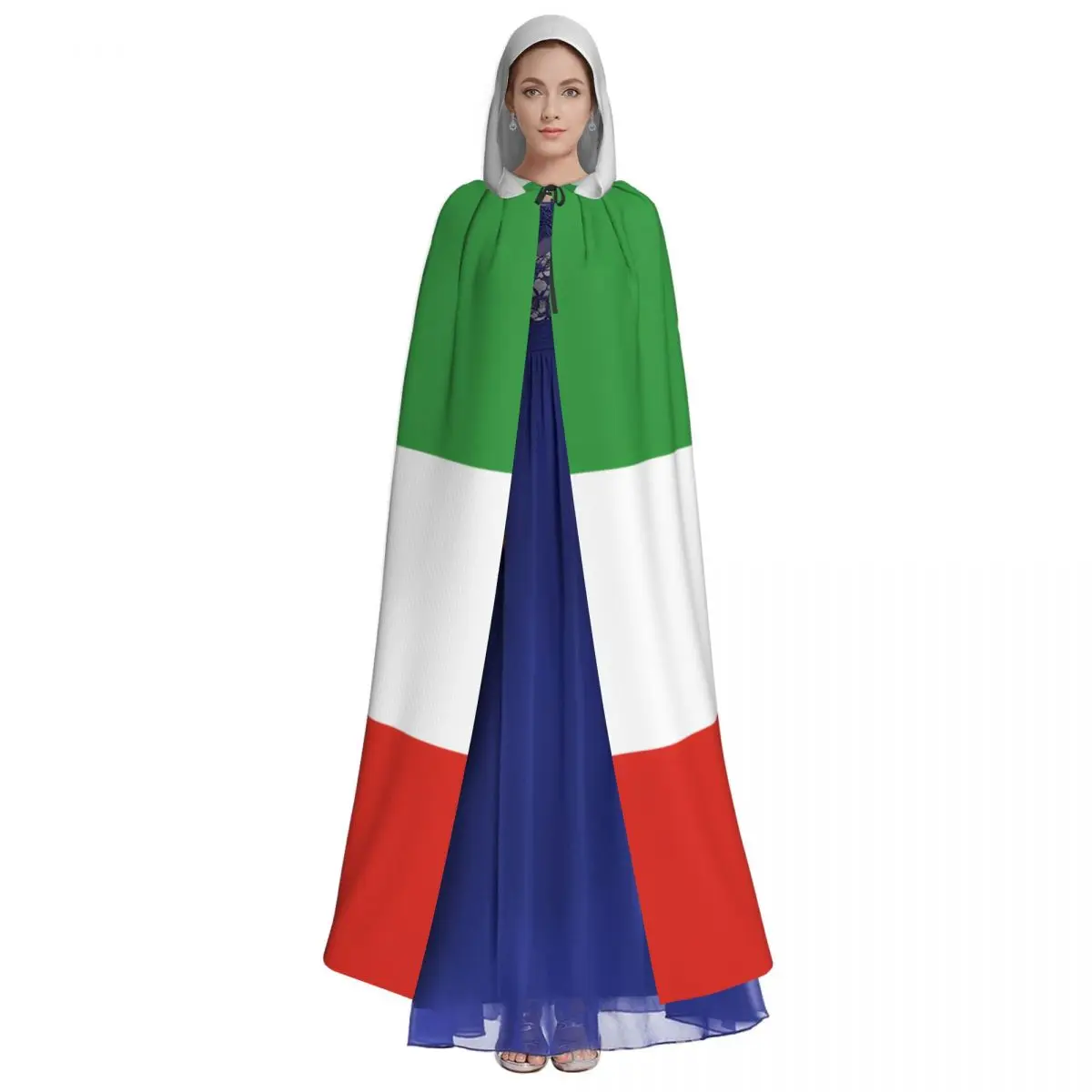 Irann Persias Lions And Sun Flag Map Hooded Cloak Aldult Cape Funny Costume Party Accessory