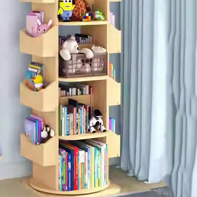 Magazine Racks Bookcase Vertical Tower Rotating Kawaii Low Mini Infant Bookcase Shelf Wall Mueble Almacenaje Portable Bookcase