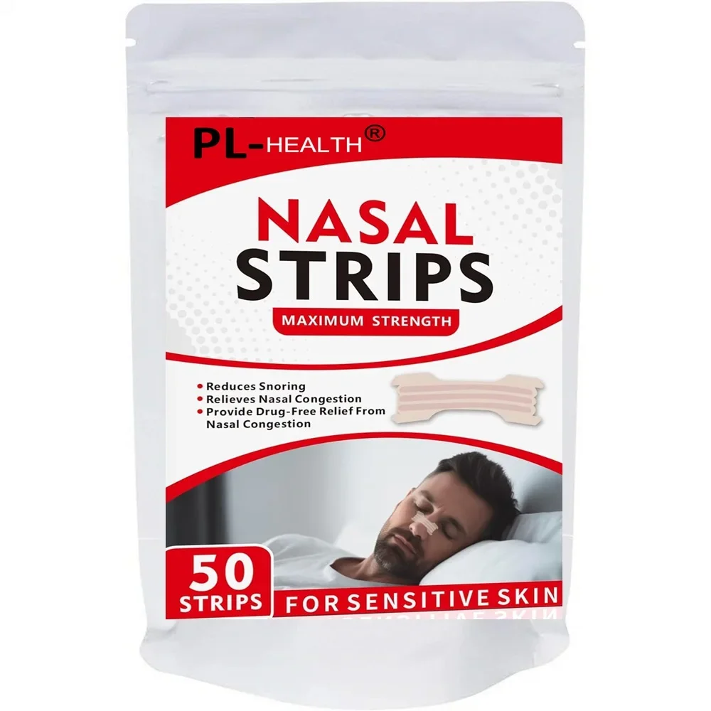 

50 Strips Nasal Strips for Snoring and Breathing, Extra Strength Help Stop Snoring and Instant Nasal Congestion Relief