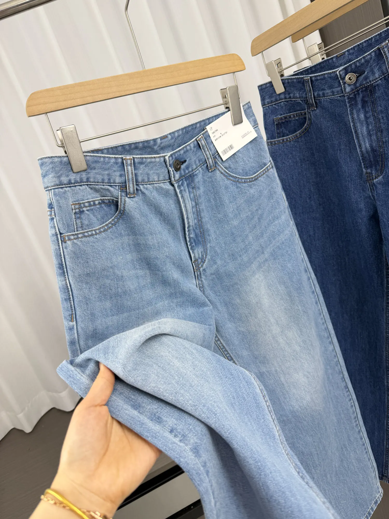 

Comfortable Men's Casual Straight Leg Jeans Washed Vintage Spring Summer Breathable Fashion Urban Style mid Waist Zipper Fly