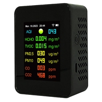 FULL-9 In 1 Digital Temperature Humidity Tester PM2.5 PM10 HCHO TVOC CO CO2 Meter Wifi LCD