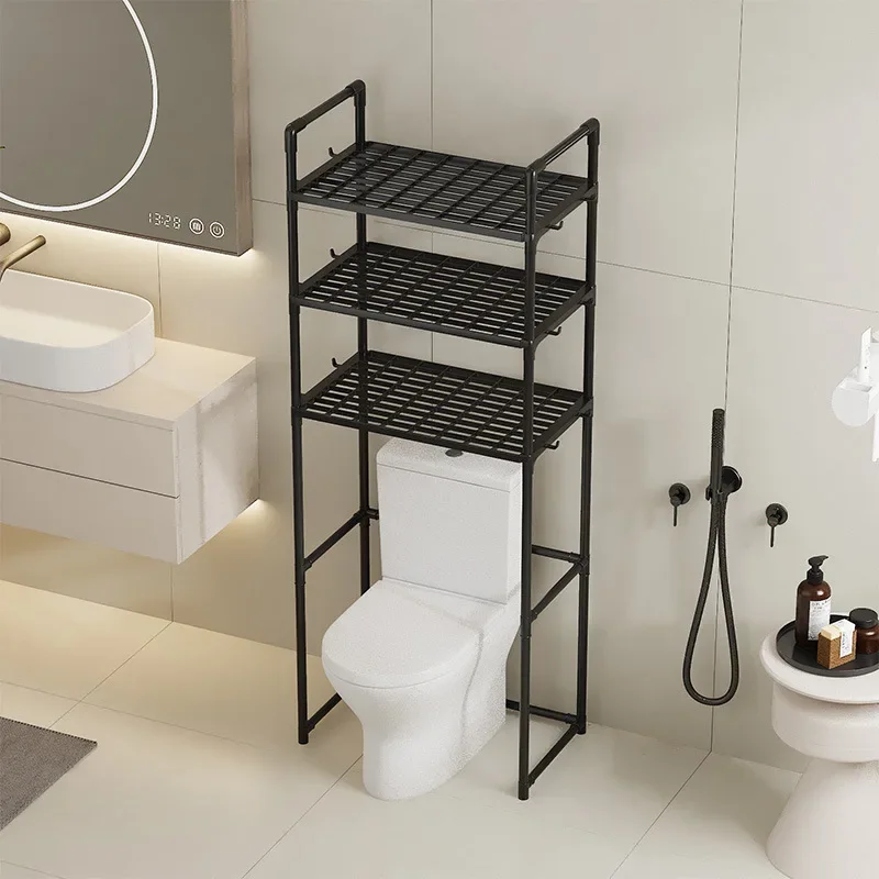 Bathroom Storage Shelf Floor To Floor Wall Hanging Toilet Bath Toilet Washbasin Stand Washing Machine Toilet Storage Rack