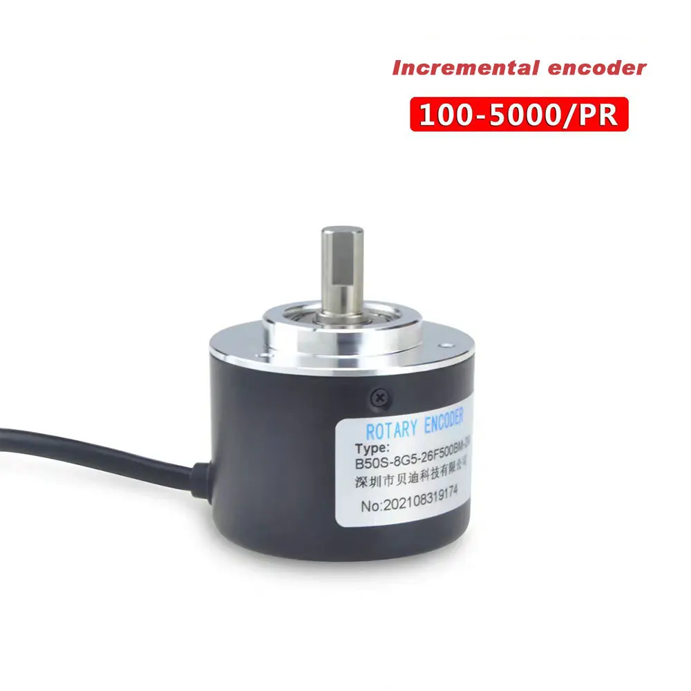 Solid rotary encoder 10-5000 pulse, incremental opto-electronic 50 outside diameter shaft diameter 8 encoder