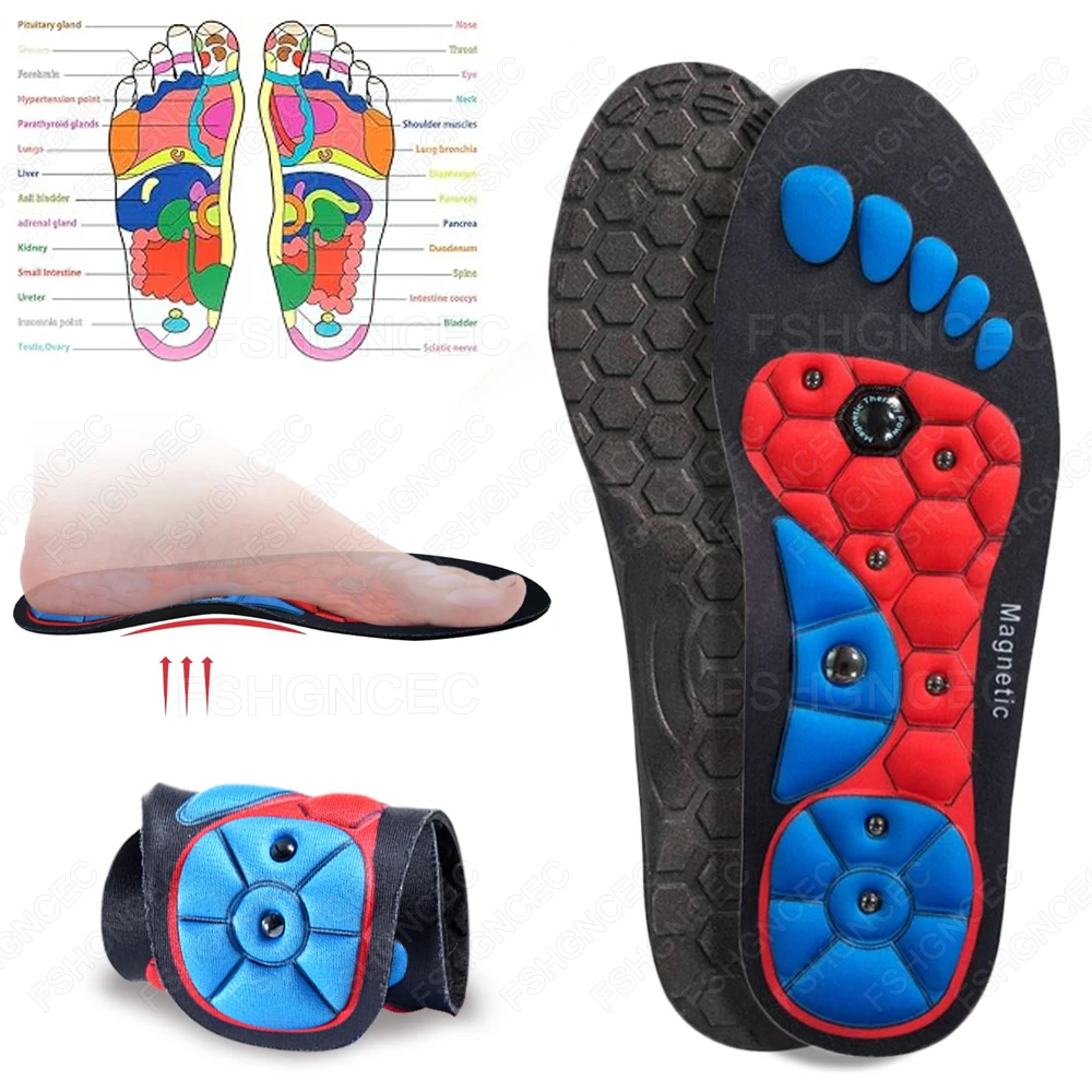 

1/2Pairs Acupressure Insoles for Shoes Man Woman Inserts Arch Support Orthopedic Insole Weight Loss Magnetic Massage Shoe Soles