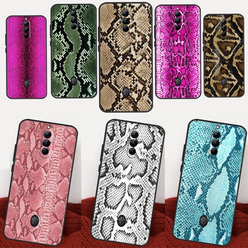 Snake Skin Print Phone Case For ZTE Nubia Red Magic 5G 5S 6R 6S 7S 8S Pro Plus Redmagic 6 7 8 Pro Cover