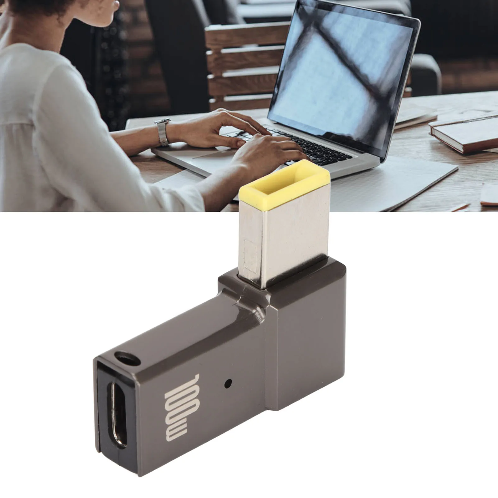 PD To DC Adapter Portable Corrosion Resistance Rectangular Port DC Head 100W5A USB C To Slim Tip Adapter for Travel for Office
