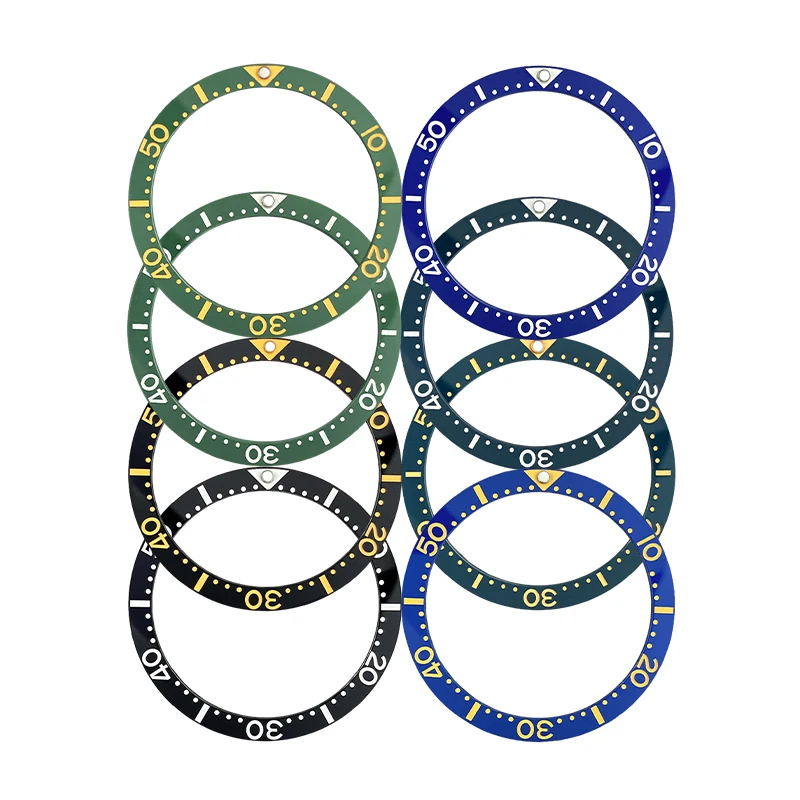 39.3mmx32.7mm Flat Ceramic Bezel Insert Watch Replacement Watch Parts Watch Cases Retrofit Parts Diving Bezel Insert Ring