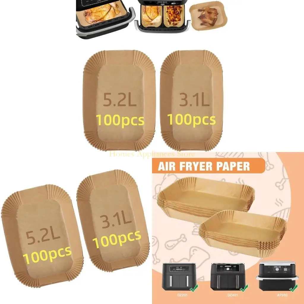 

D0AB 200PCS Airaway Fryers бумажные лайнеры не задушя