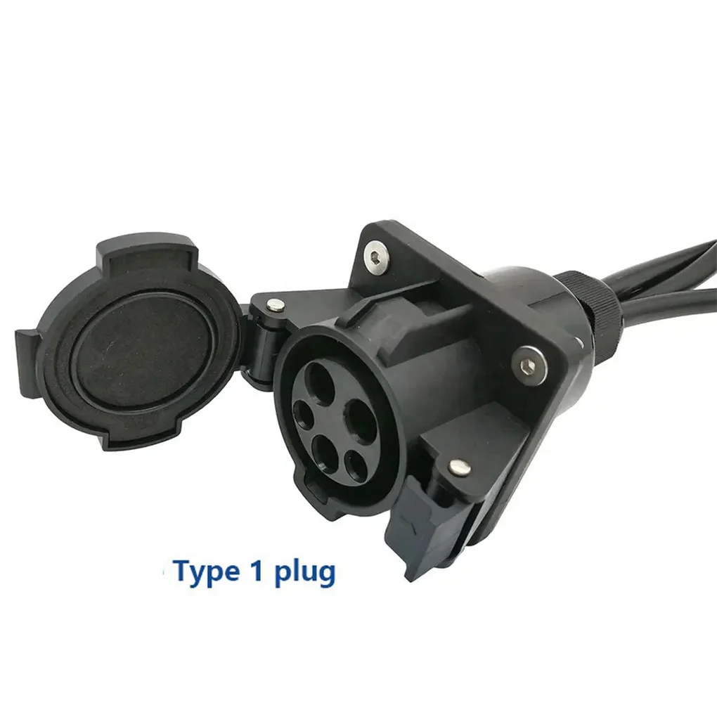 Type 1 J1772 to Socket NEMA 5-15 AC 220V Charger Station Discharger Connector Adapter EVSE Plug for RV Camper Electric Scooters