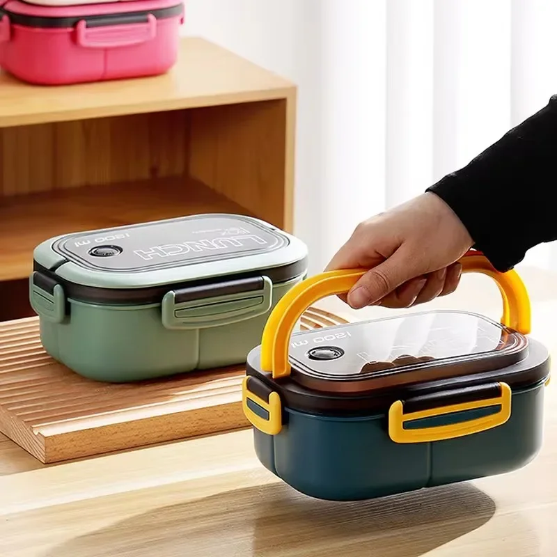 

Kitchen Supplies: Single-layer, Double-layer Portable Fruit Food Box, Lunch Box with Fork Spoon and Spoon Preservation Box