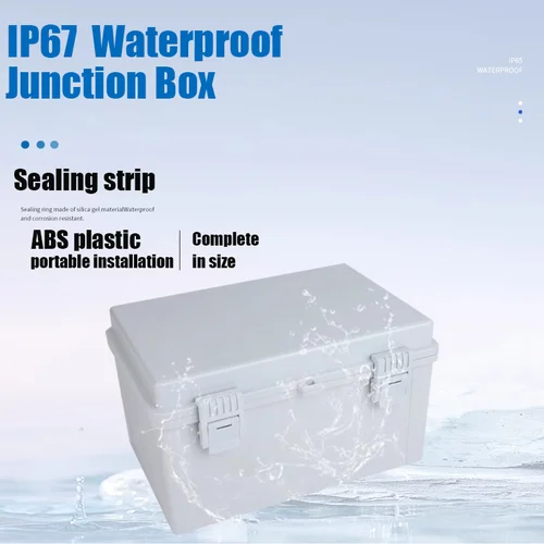 Imagen 2 del producto Caja electrónica IP66 gris/transparente, caja con bisagra para instrumentos, carcasa de distribución impermeable para exteriores, plástico para PC