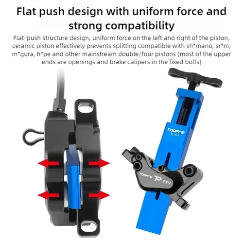 Imagen 2 del producto TOOPRE-Herramienta de Reinicio de pistón de disco de aceite para bicicleta de montaña, pinza de freno de bicicleta de carretera, herramientas de instalación de reinicio de abrazadera hidráulica