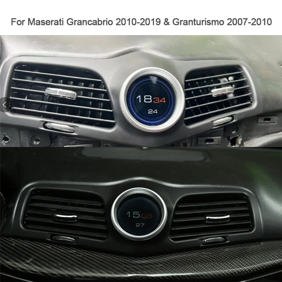 LCD Clock Center Dashboard Air Vent Grille Replacement Panel For Maserati Grancabrio 2010-2019 & Granturismo 2007-2010