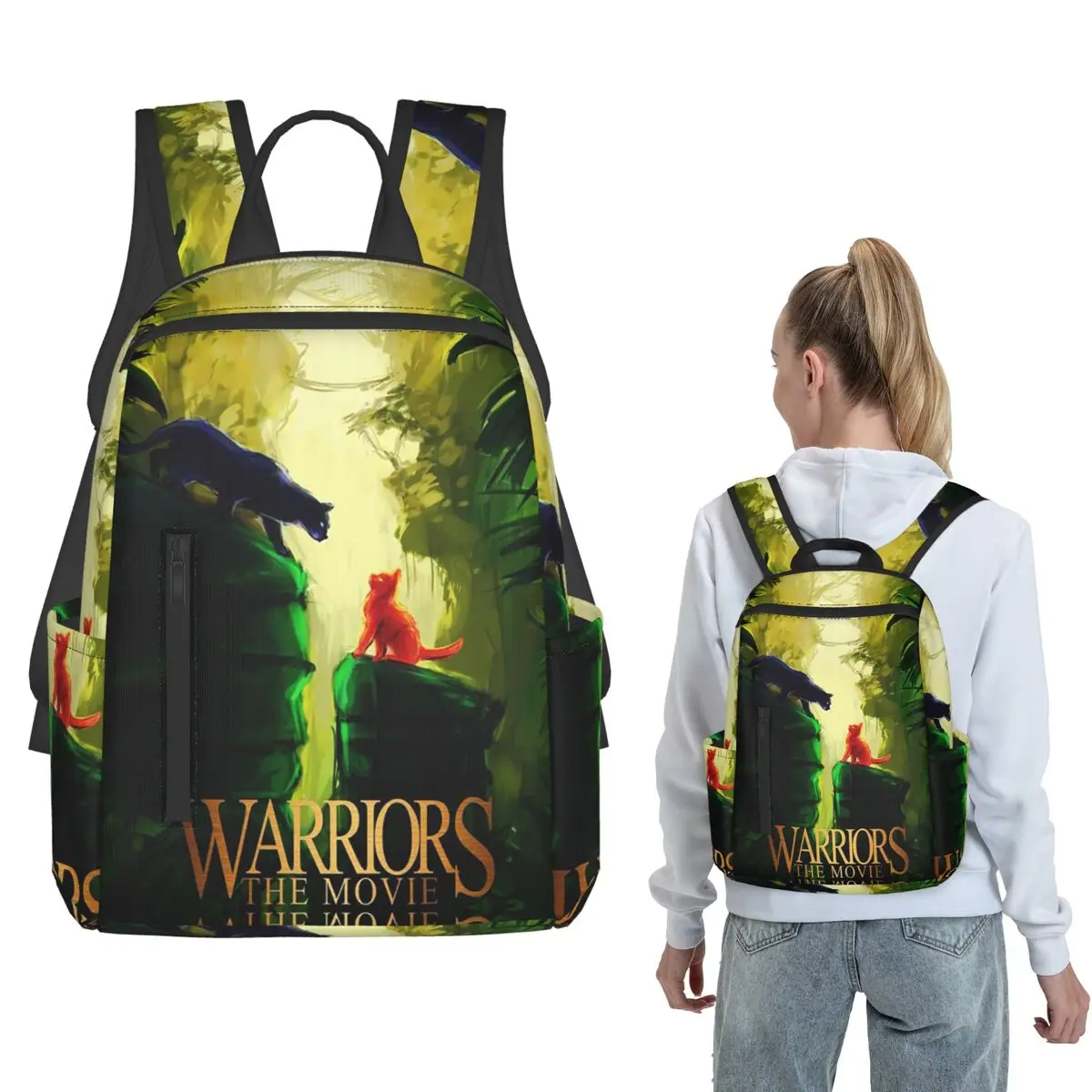 Warrior Cute Cats Lovers (5) Backpack Large Capacity Boys Girls BookBag School Bag Shoulder Bags for Men Women