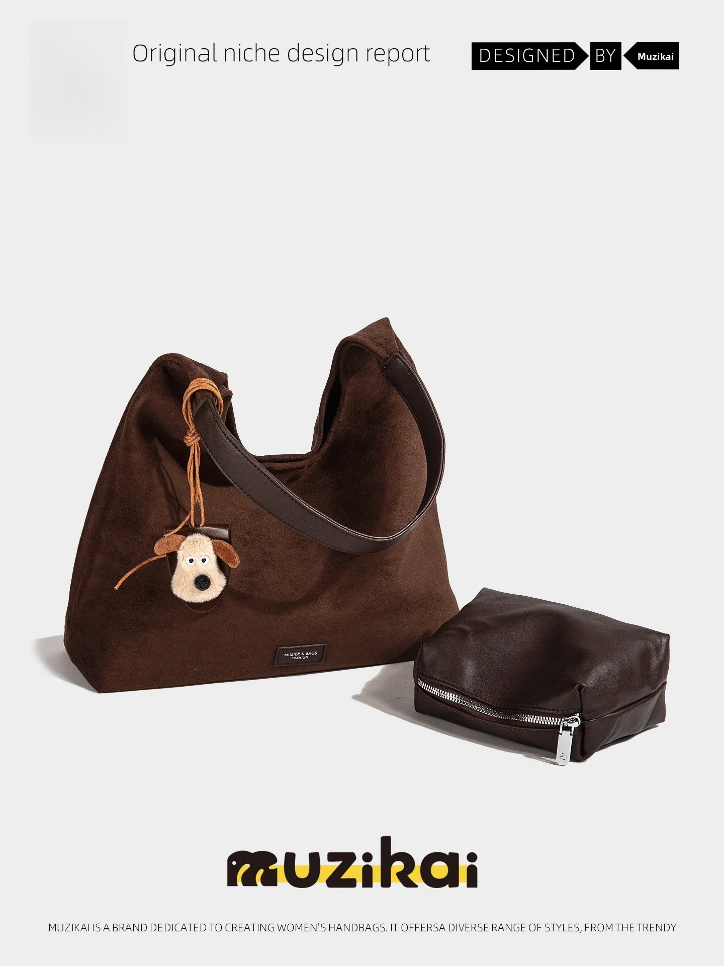

MuziKai Large Capacity Women's Tote Bag 2026 New Style Vintage Commuter Shoulder Bag Outdoor Shopping Basket Casual Simple Style