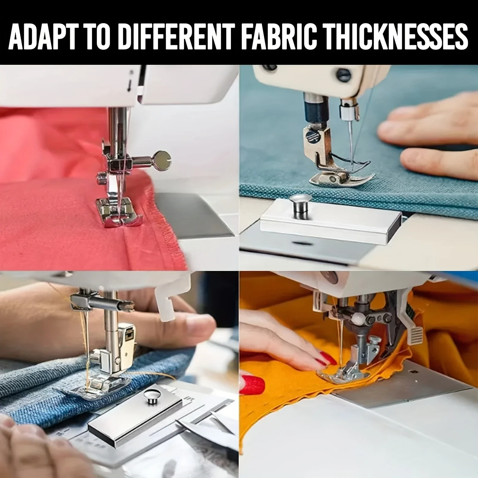 Sewing Machine Magnetic Seam Guide, Strong Magnet Positioning Set for Domestic , Adaptable for Various Fabric Thicknesses