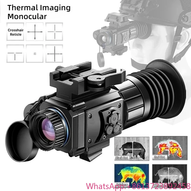 

Head Mounted Thermal Monocular for Hunting 384x288 Pixels Thermal Monocular Rifle Scope 8X Zoom Helmet Thermal Imaging Goggles