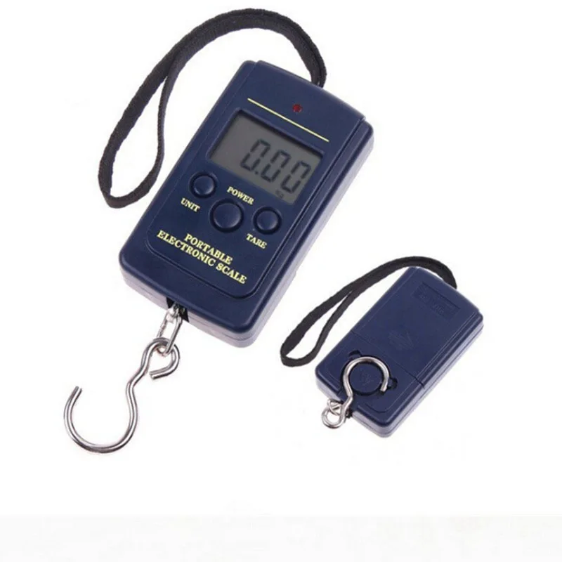 40/50kg/10g Mini Digital Scale for Fishing Luggage Travel Weighting Steelyard Hanging Electronic Hook Scale Kitchen Weight Tool