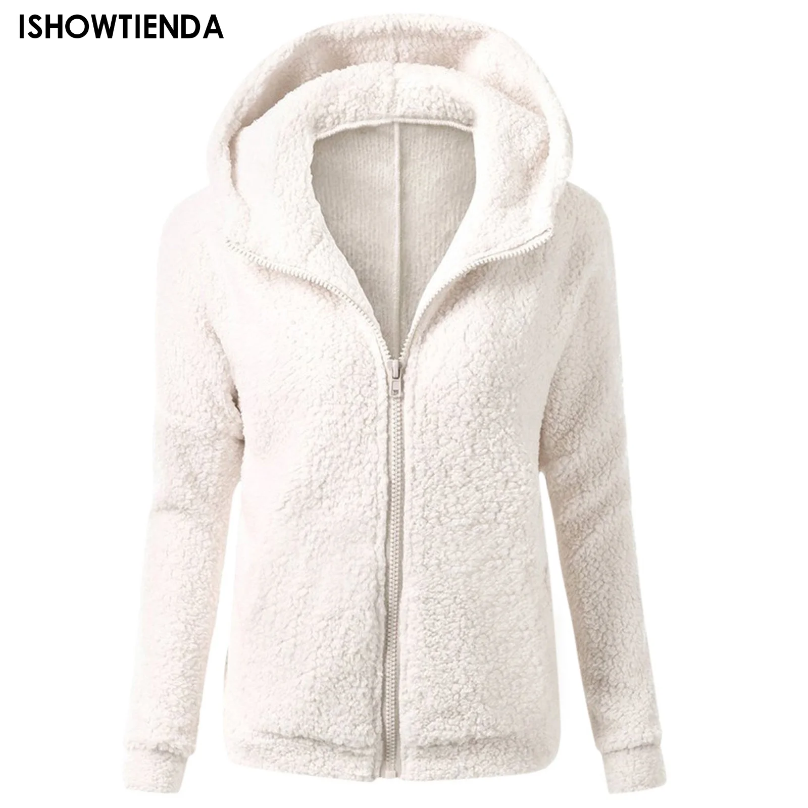 Coat Coat Zipper Sweater Cotton Hooded Women Outwear Wool Warm Coat Winter Women's Women Big Leopard Trim Anorak Jacket Fleece