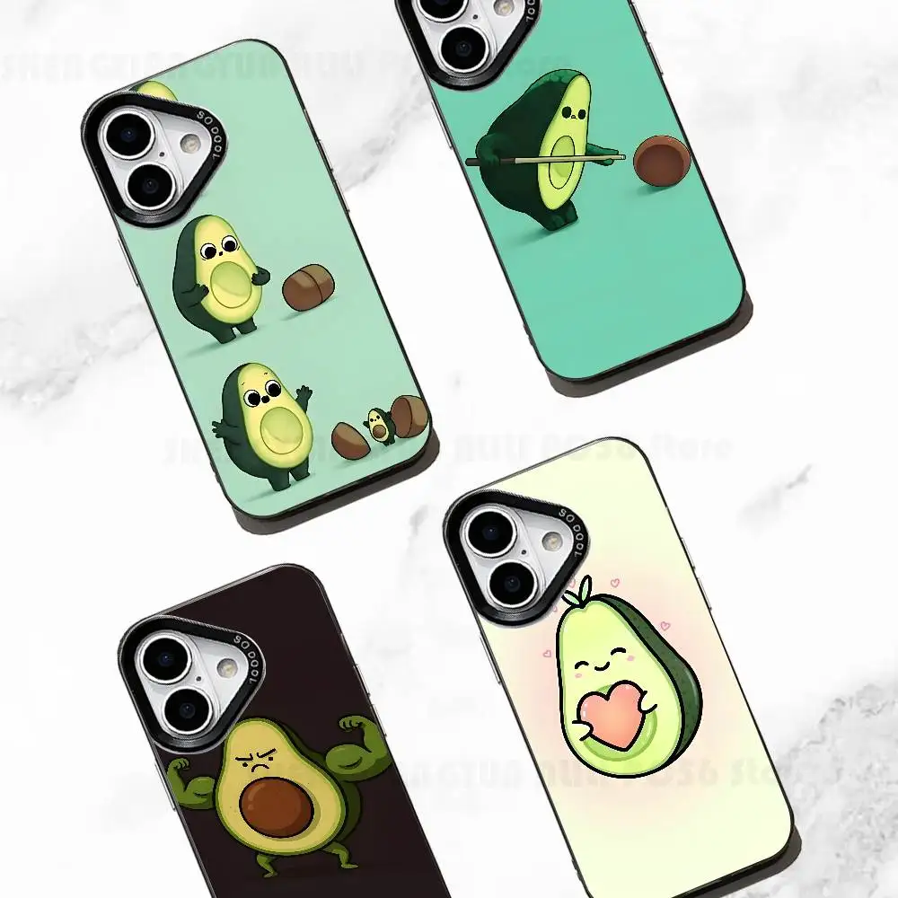 

Cute Avocado Cartoon Phone Case For IPhone 17 16e 16 15 14 13 12 Pro Max X XR XS MAX Back Cover