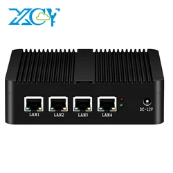 XCY ไฟร์วอลล์คอมพิวเตอร์ขนาดเล็ก Intel Celeron J4125 Quad แกน4x LAN 2.5G I225V Network Card Router Pfsense OPNsense