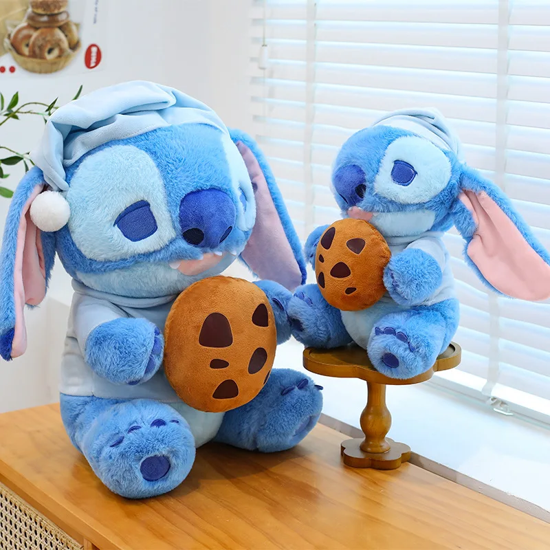 Stitch 30Cm peluche poupée jouet Disney nouveau Super délicieux biscuits poupée canapé oreiller apprentissage bureau ornements cadeaux de vacances