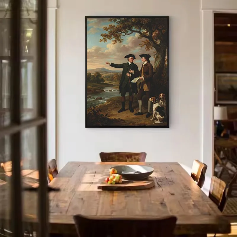 Vintage Classic Equestrian Artwork Horse Riding Couple Hunting Countryside Poster Canvas Painting Wall Pictures Home Decor