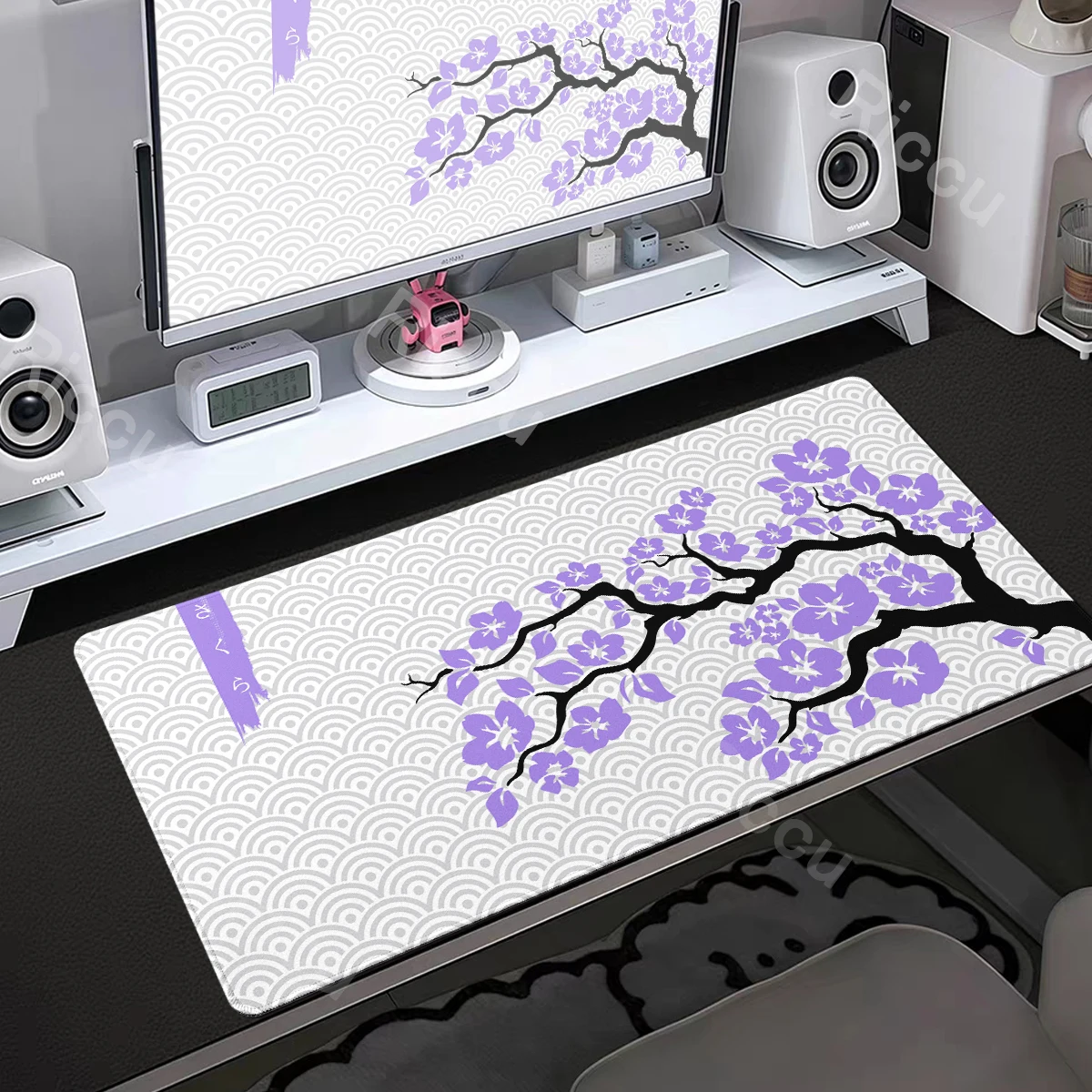 日本桜マウスパッドラップトップゲームデスクマット桜マウスパッドアニメオフィスカーペットゲーマーキーボードコンピュータデスクアクセサリー