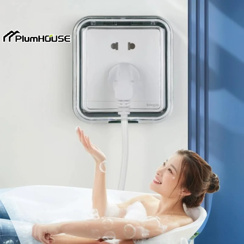 Electric Plug And Switch Cover Socket Protection Case For Bathroom Kitchen Use