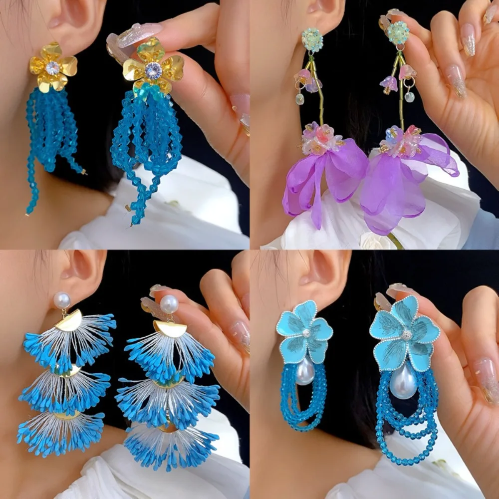 

Seaside Vacation Style Earrings High-end Sweet Long Earrings Fashionable Temperament Small Fresh Earrings Travel