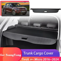 Car Trunk Cargo Cover for SsangYong Tivoli XLV Micro 2016~2019 2017 2018 Security Shield Curtain Partition Privacy Accessories