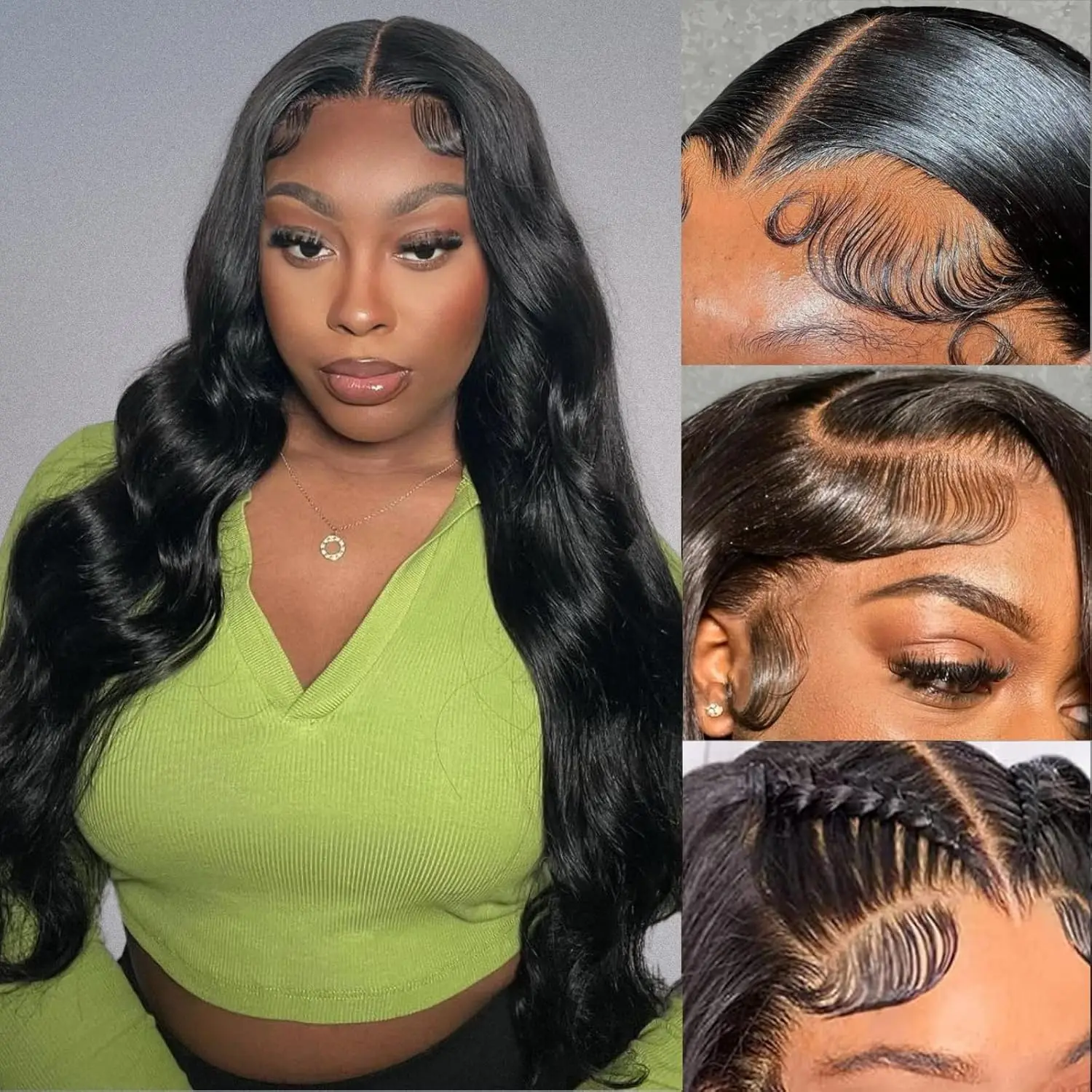 

13x4 Lace Front Wigs Human Hair 250% Density Body Wave Lace Frontal Wigs for Women Wigs Human Hair Pre Plucked with Baby Hair