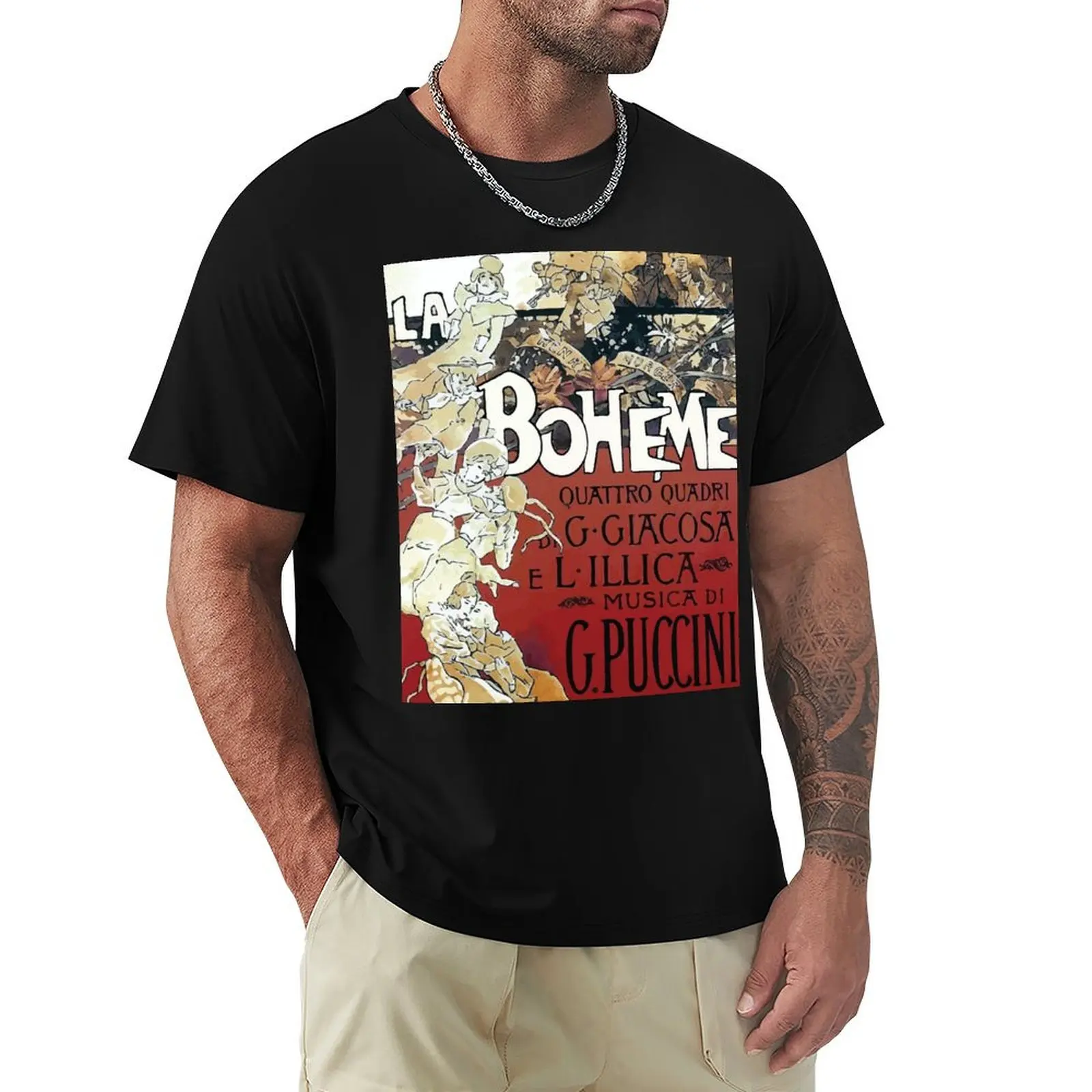 

La Boheme Vintage T-Shirt boys whites summer tops man t shirt Men's t-shirts