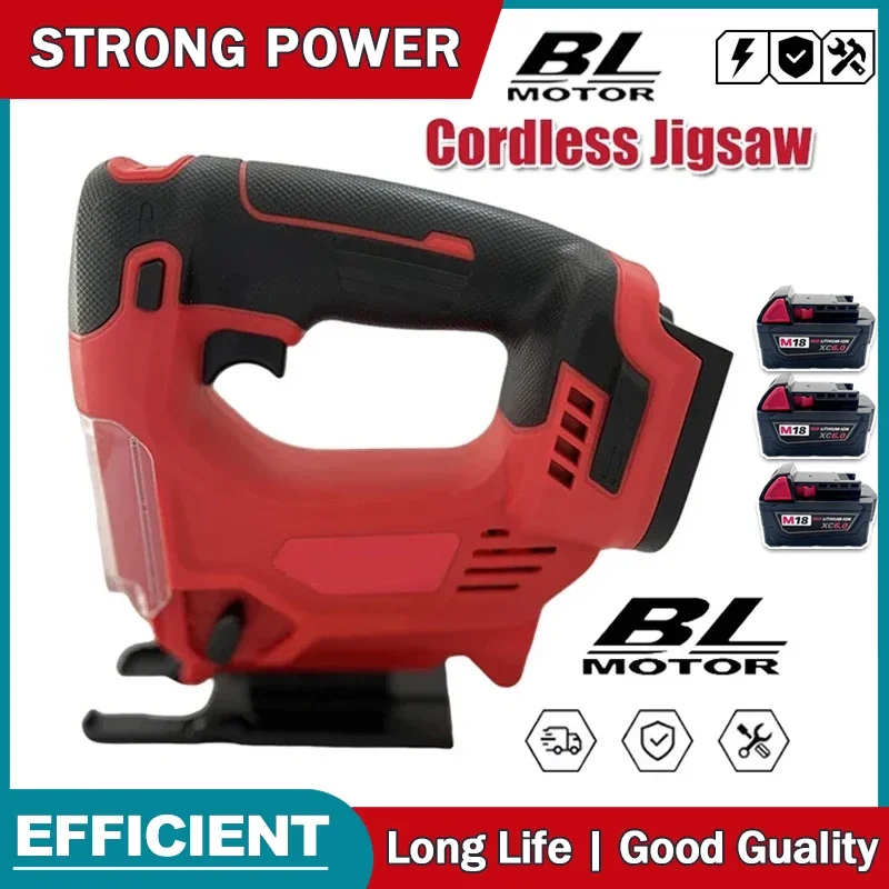 

For Milwaukee 18V Battery Cordless Portable Jigsaw Electric Tool Woodworking Multi-Function Design Compatible with