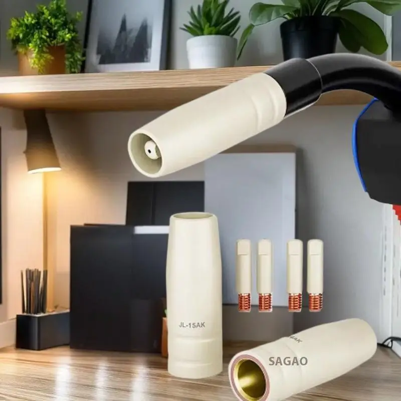 3 قطعة/الحزمة ، MB-15Ak Mig طلاء جديد السيراميك غير عصا لحام الخبث موصل واقية فوهة الأوروبية محمية الملحقات #4