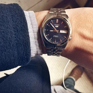 SEIKO 5 Relógio Masculino Esqueleto Traseiro Luminoso À Prova D 'Água Negócios Casual Relógio Mecânico Automático Masculino SNK361K1 10 principais vendas relogio seiko 5 automatic - №7