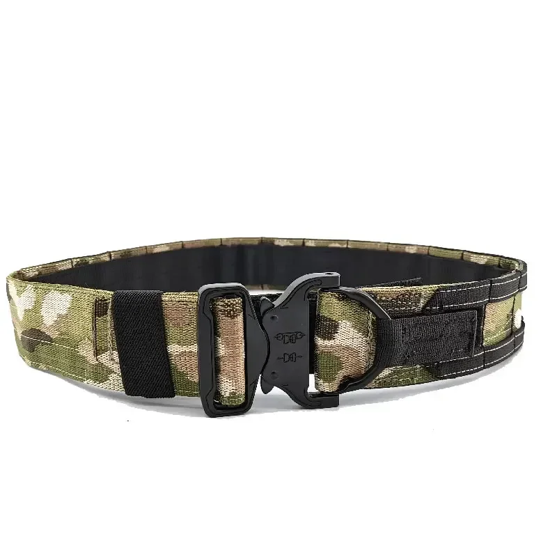 Tactical Molle Belt Airsoft Shooting Combat Battle Belt Gear Men Quick Release Double Layer Multicam Fighter Belt 2Inch