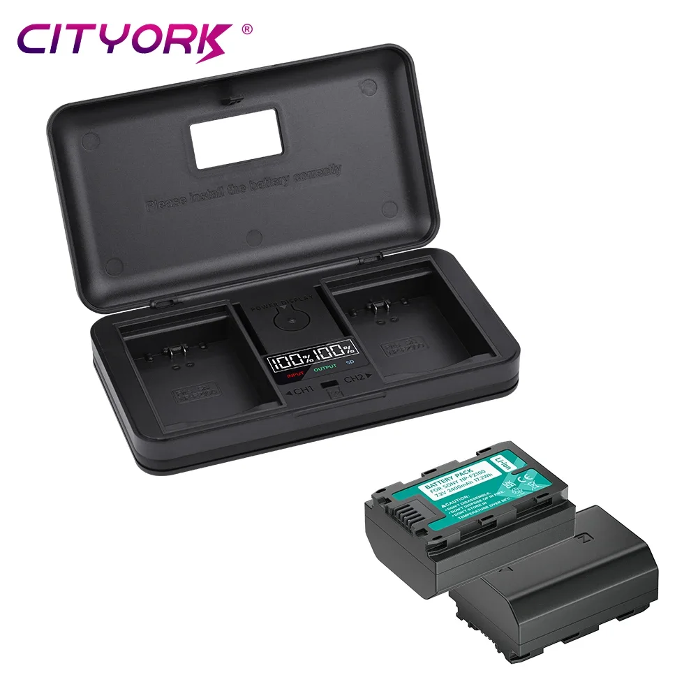 

NP-FZ100 NPFZ100 NP FZ100 Battery + Storage Case Charger for Sony A6600 A6700 A7m3 A9 a7R III a7 III A9R 9S A9S A7R3 7RM3 ZV-E1