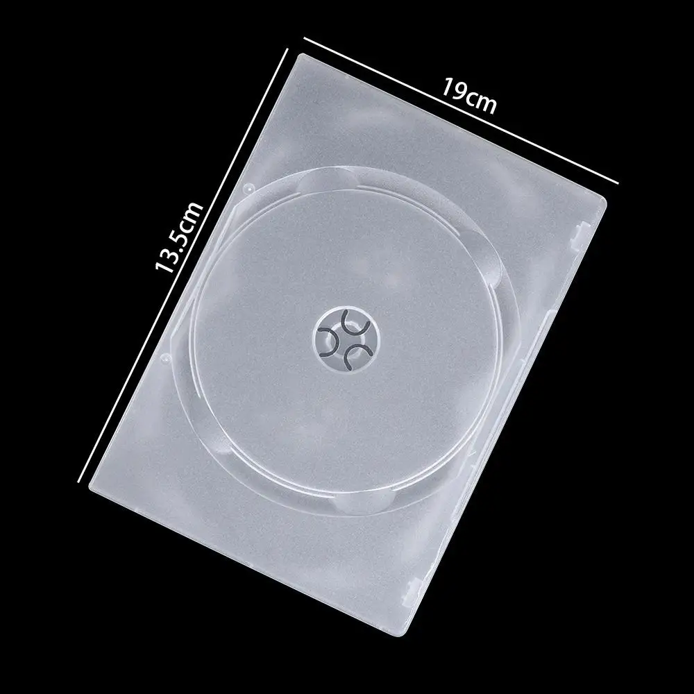 Portable Plastic for  3 Disc Clear Cover Disc Holders CD Bags DVD Case Movie Box