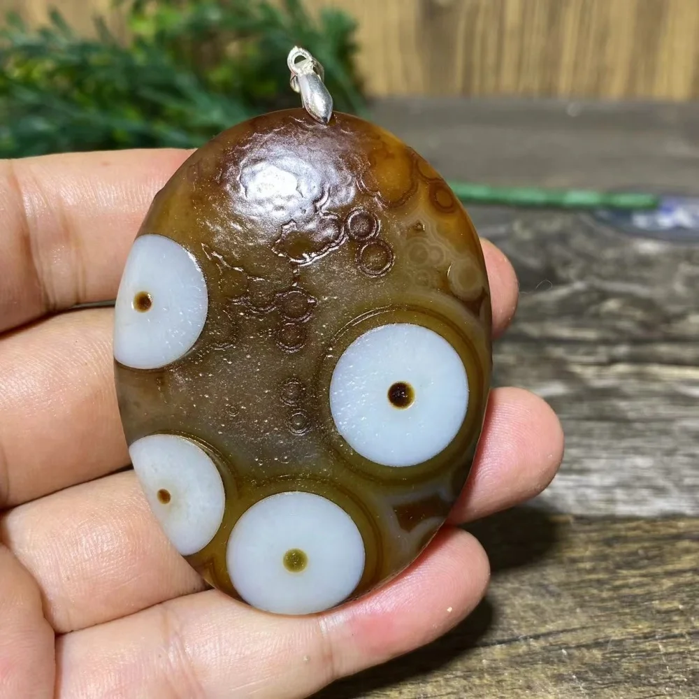 Crystal Sky Eye Agate Raw Natural Symbiont Quartz  Pendant Quartz Reiki Stone Beauty Minerals Specimen House Decoration Healing