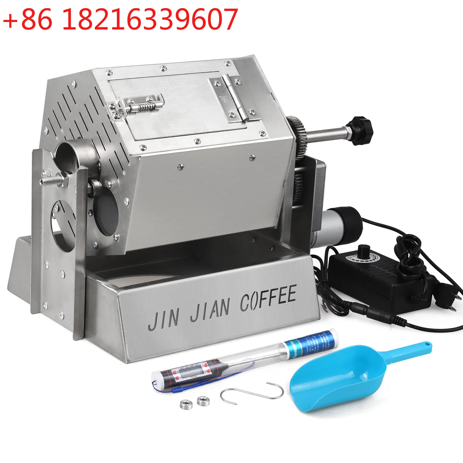 3.4L Capacity Mini Electric Coffee Beans Roasting Baking Machine Fuel Gas Direct Fire Nuts Grain Soybean Beans Roaster