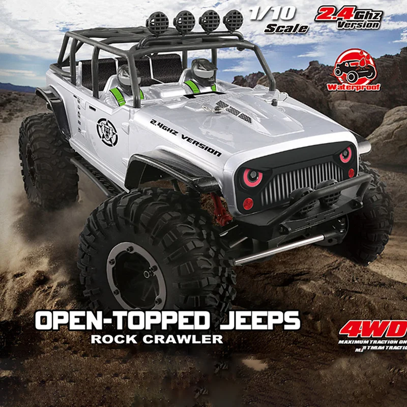 New 1:10 Scale Rc Off-road Car 1073-st Simulation Crawler Waterproof 4wd Shock Absorbers Electric Double Steer Off-road Rc Car