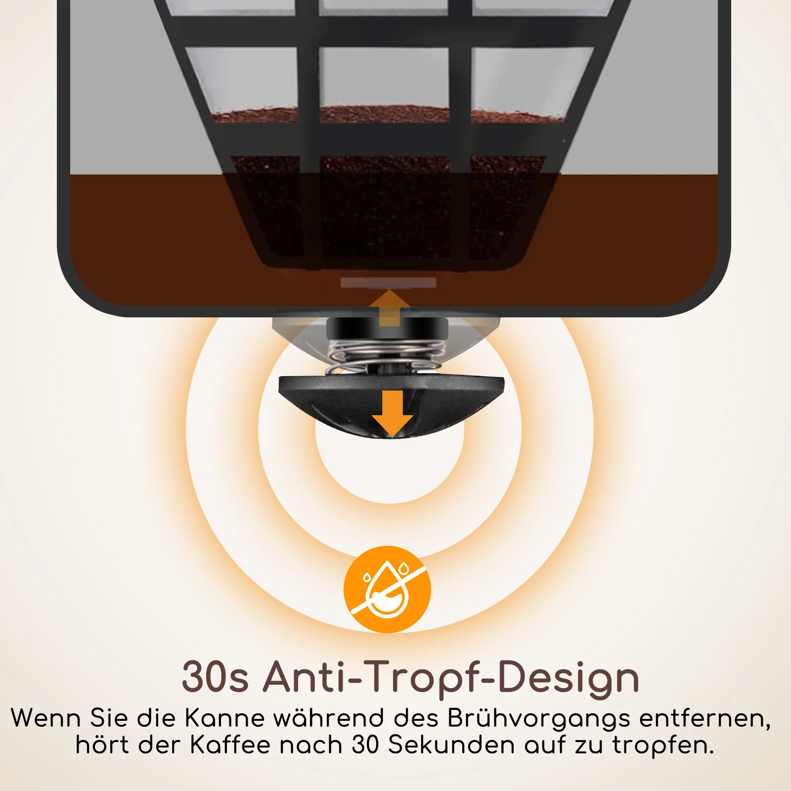 Aigostar Bonnie - ماكينة صنع القهوة من الفولاذ المقاوم للصدأ مع مؤقت، قابلة للبرمجة 24 ساعة، شاشة LCD، لوحة تدفئة، إيقاف تلقائي