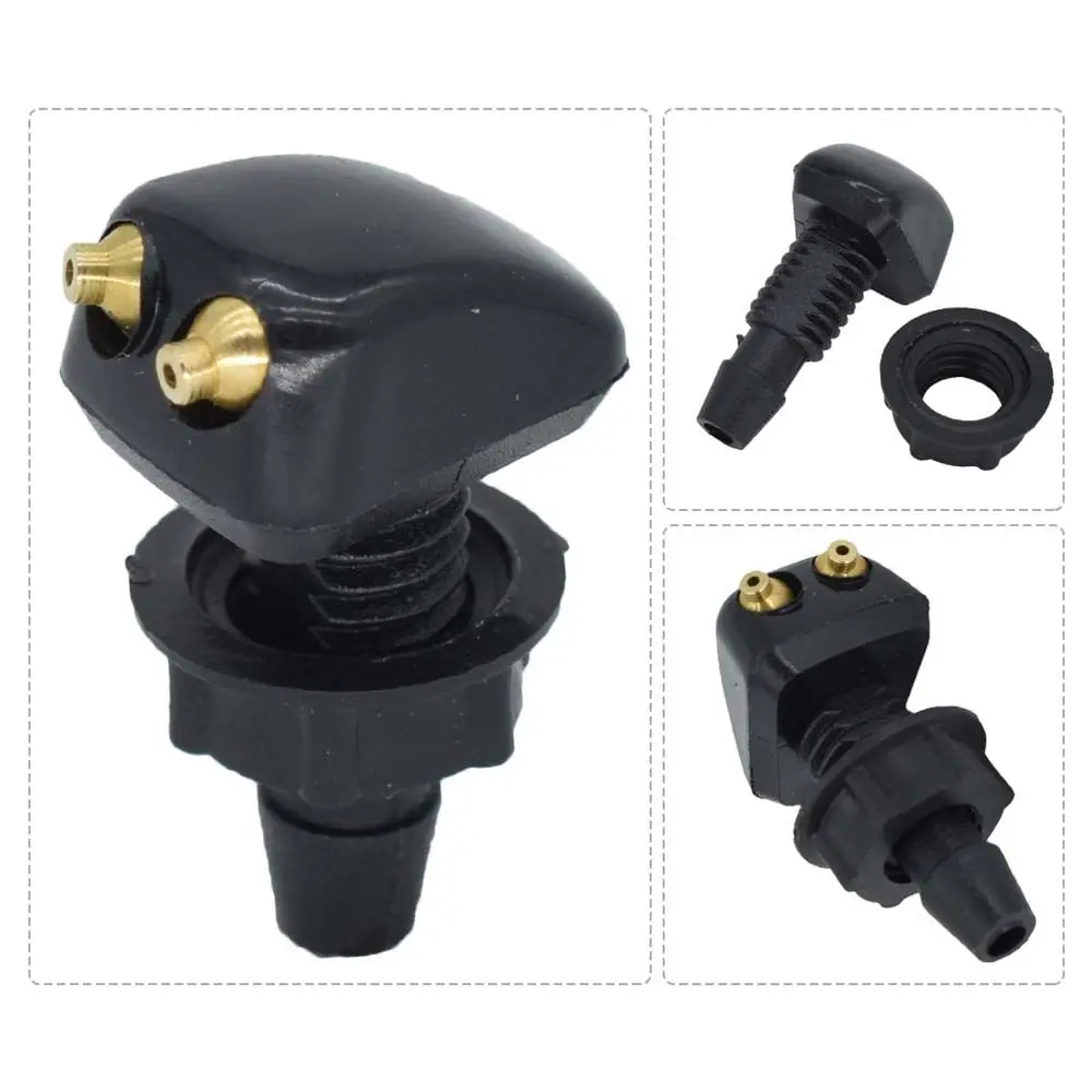 Replacement Washer Outlet Plastic Water Fan Spout Cover Wiper Nozzle Water Spray DIY Kit Windscreen Washer Jet Nozzles